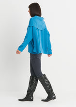 Load image into Gallery viewer, Stylish cowl neck blouse available in black or lake colors.Women's clothing Long Island, Woodbury, Greenvale, New York. High-end women's fashion Long Island Designer clothing Woodbury NY Luxury women's clothing Greenvale Fashion boutiques on Long Island Women's designer fashion stores Woodbury NY fashion boutiques