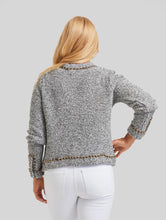 Load image into Gallery viewer, Peace of Cloth Tweed 2 Pocket Jacket with Chain Trim. Fashion Boutique Long Island, Woodbury, Greenvale, New York. High-end women's fashion Long Island Designer clothing Woodbury NY Luxury women's clothing Greenvale Fashion boutiques on Long Island Women's designer fashion stores Woodbury NY fashion. Designer Boutique