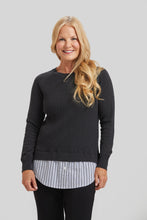 Load image into Gallery viewer, Peace of Cloth mixed media sweater with shirttail. Fashion Boutique Long Island, Woodbury, Greenvale, New York. High-end women's fashion Long Island Designer clothing Woodbury NY Luxury women's clothing Greenvale Fashion boutiques on Long Island Women's designer fashion stores Woodbury NY fashion. Designer Boutique