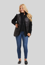 Load image into Gallery viewer, ribbed cotton blend with a quilted puffer vest top layer. Women's clothing Long Island, Woodbury, Greenvale, New York. High-end women's fashion Long Island Designer clothing Woodbury NY Luxury women's clothing Greenvale Fashion boutiques on Long Island Women's designer fashion stores Woodbury NY fashion boutiques