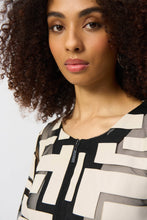 Load image into Gallery viewer, Mesh and laser-cut leatherette come together to create a unique jacket that's bold and fresh. Crafted with a crew neckline and a zip-front closure, this quintessential JR piece is destined to be your outfit's main attraction.