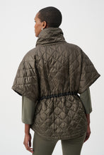 Load image into Gallery viewer, Quilted Nylon Shawl-Neck Boxy Vest