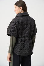 Load image into Gallery viewer, Quilted Nylon Shawl-Neck Boxy Vest