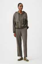 Load image into Gallery viewer, Scuba Jersey And Satin Hooded Boxy Jacket