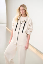 Load image into Gallery viewer, Scuba Jersey Funnel-Neck Boxy Jacket