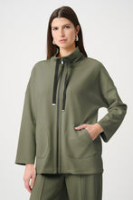 Load image into Gallery viewer, Scuba Jersey Funnel-Neck Boxy Jacket