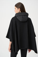 Load image into Gallery viewer, Sweater Knit Quilted Poncho Jacket