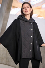 Load image into Gallery viewer, Sweater Knit Quilted Poncho Jacket
