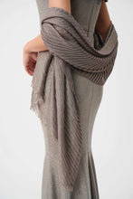 Load image into Gallery viewer, Woven Pleated Rectangular Scarf
