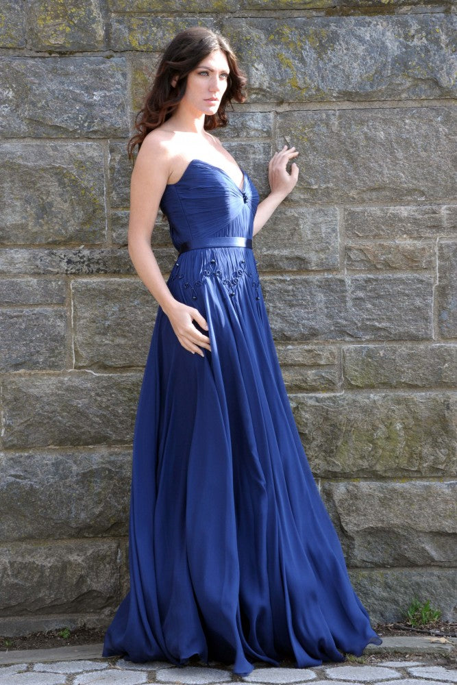 Olga Banartsev Flowing Fit-And-Flare Chiffon Gown – Mieka Boutique
