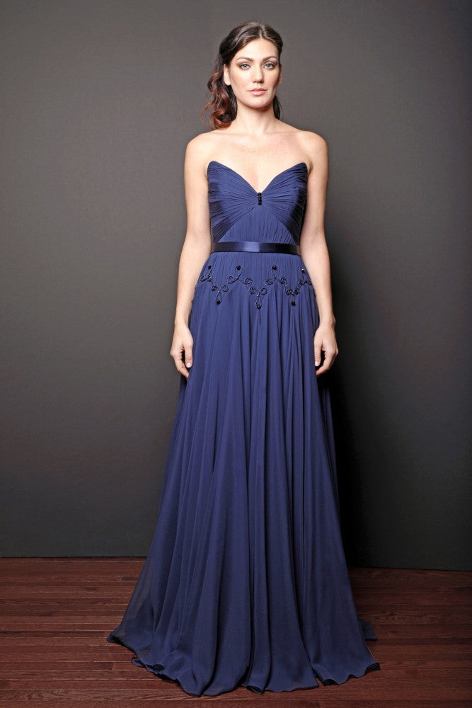 Olga Banartsev Flowing Fit-And-Flare Chiffon Gown – Mieka Boutique