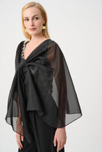 Load image into Gallery viewer, Draped Organza Asymmetric Cover-Up
