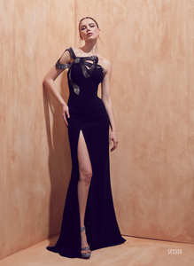 hutch strapless crystal bow tie midi dress Anthropologie Hutch Strapless Crystal Bow-Tie Midi