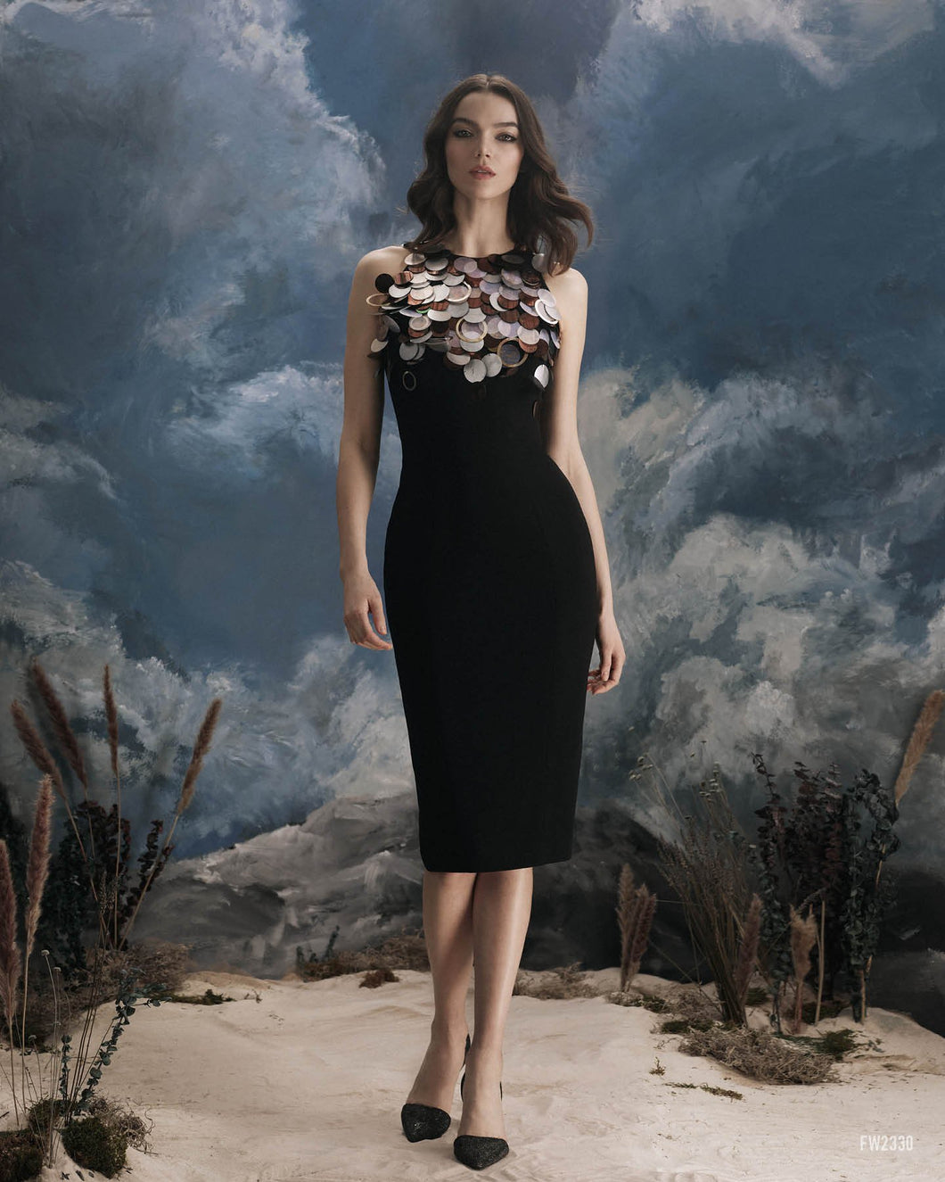 Sleeveless Short Dress w/ Paillettes Mieka Boutique Sleeveless Short Dress w/ Paillettes Mieka Boutique