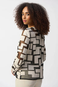Mesh and laser-cut leatherette come together to create a unique jacket that's bold and fresh. Crafted with a crew neckline and a zip-front closure, this quintessential JR piece is destined to be your outfit's main attraction.