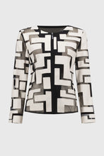 Load image into Gallery viewer, Mesh and laser-cut leatherette come together to create a unique jacket that&#39;s bold and fresh. Crafted with a crew neckline and a zip-front closure, this quintessential JR piece is destined to be your outfit&#39;s main attraction.
