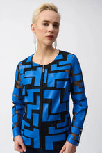 Load image into Gallery viewer, Mesh and laser-cut leatherette come together to create a unique jacket that&#39;s bold and fresh. Crafted with a crew neckline and a zip-front closure, this quintessential JR piece is destined to be your outfit&#39;s main attraction.
