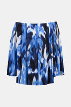 Load image into Gallery viewer, With its alluring off-shoulder neckline and striking tropical print, this Joseph Ribkoff flared top is pure vacation vibes; all that&#39;s missing is a mocktail. Three-quarter bell sleeves enhance its relaxed charm, while the pleated novelty fabric adds a subtle touch of texture.
