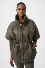 Load image into Gallery viewer, Quilted Nylon Shawl-Neck Boxy Vest
