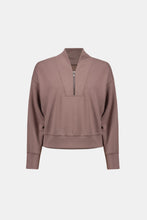 Load image into Gallery viewer, Scuba Jersey Boxy Sweatshirt With High Collar and Front Zipper
