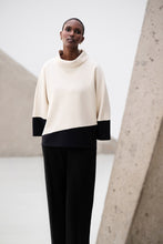 Load image into Gallery viewer, Scuba Jersey Color Block Trapeze Top
