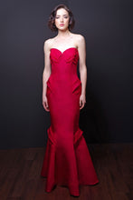 Load image into Gallery viewer, Strapless Embroidered Silk Faille Gown
