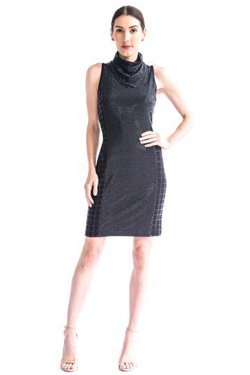 Textured Dress w/ Detachable Bandana - Mieka Boutique