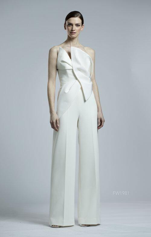 Mother of the Bride Groom Long Island New York Origami Bow Jumpsuit - Mieka Boutique